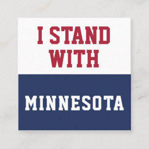 Tarjeta De Visita Cuadrada Me mantengo con Minnesota