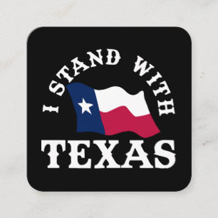 Tarjeta De Visita Cuadrada Me mantengo con Texas