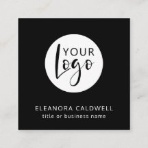 Media social QR Code Your Logo Black