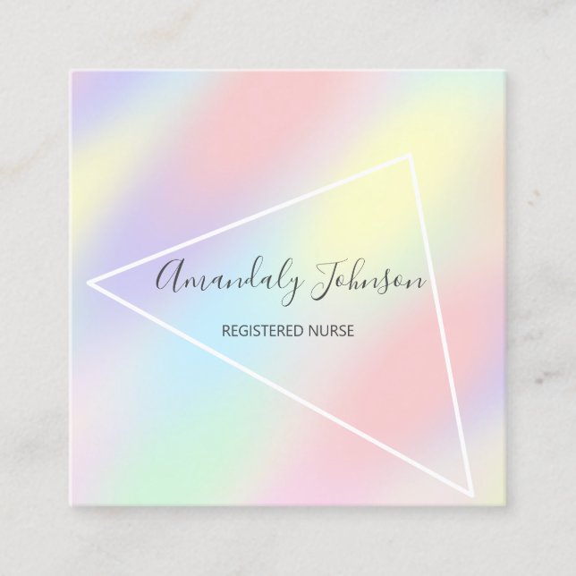 Tarjeta De Visita Cuadrada Médica de Salud de Enfermeras Registradas en Fisic (Anverso)