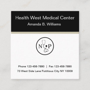 Tarjeta De Visita Cuadrada Médico médico de la enfermera