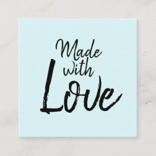 Tarjeta De Visita Cuadrada Medios sociales minimalistas, azules y modernos