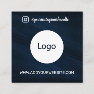 Tarjeta De Visita Cuadrada Medios sociales modernos agregan logo foto Código