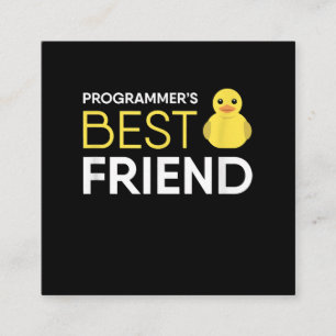 Tarjeta De Visita Cuadrada Mejor Amigo De Los Programadores De Depuración De
