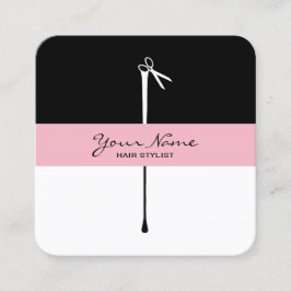 Tarjeta De Visita Cuadrada MELTPOINT Scissors Hair Stylist