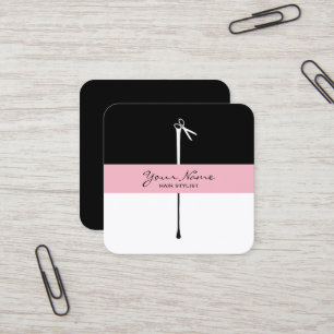 Tarjeta De Visita Cuadrada MELTPOINT Scissors Hair Stylist
