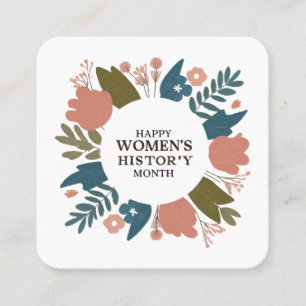 Tarjeta De Visita Cuadrada Mes de la historia de la mujer