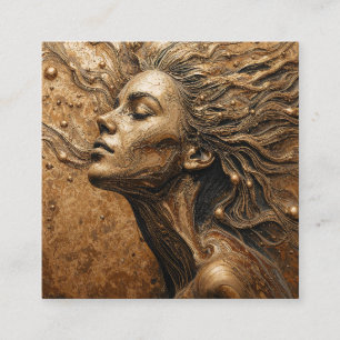 Tarjeta De Visita Cuadrada “Metamorfosis de la Luz” – Un Retrato Surrealista