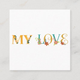 Tarjeta De Visita Cuadrada Mi amor