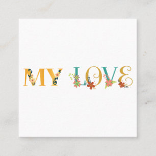 Tarjeta De Visita Cuadrada Mi amor
