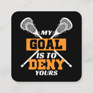 Tarjeta De Visita Cuadrada Mi Meta Es Negar La Tuya Lacrosse