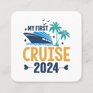 Tarjeta De Visita Cuadrada Mi Primer Crucero 2024
