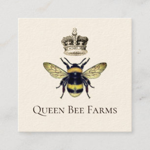 Tarjeta De Visita Cuadrada Miel de la pastora reina de abejas