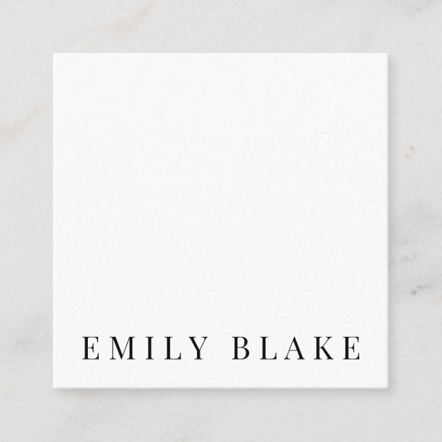 Tarjeta De Visita Cuadrada Minimal Classic Business (Anverso)