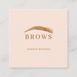 Tarjeta De Visita Cuadrada Minimal elegant Augenbrauen Visitenkarte