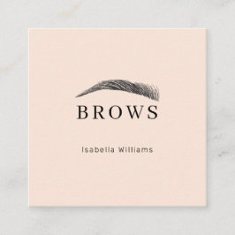 Tarjeta De Visita Cuadrada Minimal elegant Augenbrauen Visitenkarte