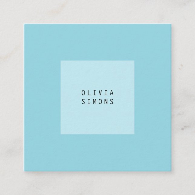 Tarjeta De Visita Cuadrada Minimalist Business Cards (Anverso)