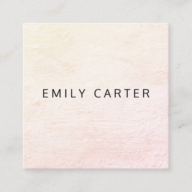 Tarjeta De Visita Cuadrada Minimalista (Anverso)