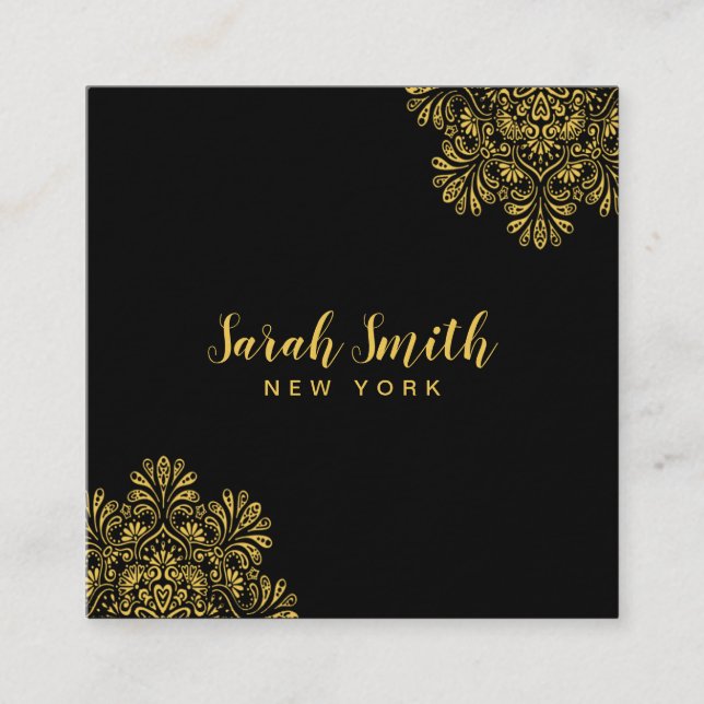 Tarjeta De Visita Cuadrada Minimalista Boutique (Anverso)