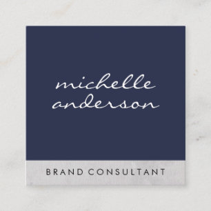 Tarjeta De Visita Cuadrada Minimalista   Cursiva   Profesional
