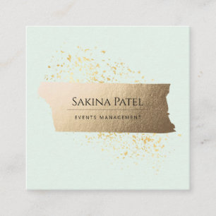 Tarjeta De Visita Cuadrada Minimalista Mint Profesional Moderno