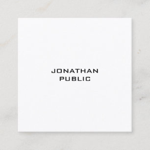 Tarjeta De Visita Cuadrada Minimalista moderno diseño creativo profesional su