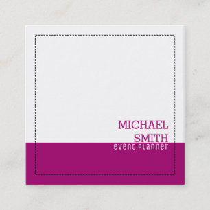 Tarjeta De Visita Cuadrada Minimalista profesional moderno blanco y flanco