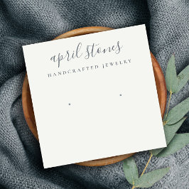 Tarjeta De Visita Cuadrada Mínimo Guión Pantalla de rotación de color blanco 