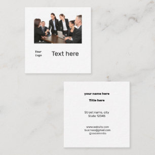 TARJETA DE VISITA CUADRADA MÍNIMO SENCILLO AGREGAR EL TEXTO DE SU PERSONALIZA