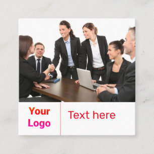 TARJETA DE VISITA CUADRADA MÍNIMO SENCILLO AGREGAR EL TEXTO DE SU PERSONALIZA