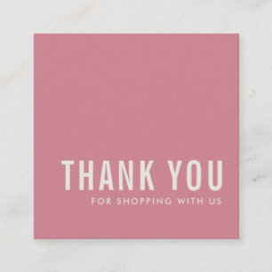 TARJETA DE VISITA CUADRADA MÍNIMO SIMPLE ELEGANTE CANDY PINK