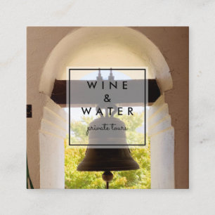 Tarjeta De Visita Cuadrada Misión Bells Turismo fotográfico de California