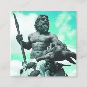 Tarjeta De Visita Cuadrada mitología romana de neptune king