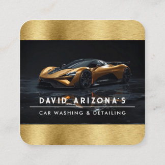 Tarjeta De Visita Cuadrada Mobile Car Washing and auto detailing