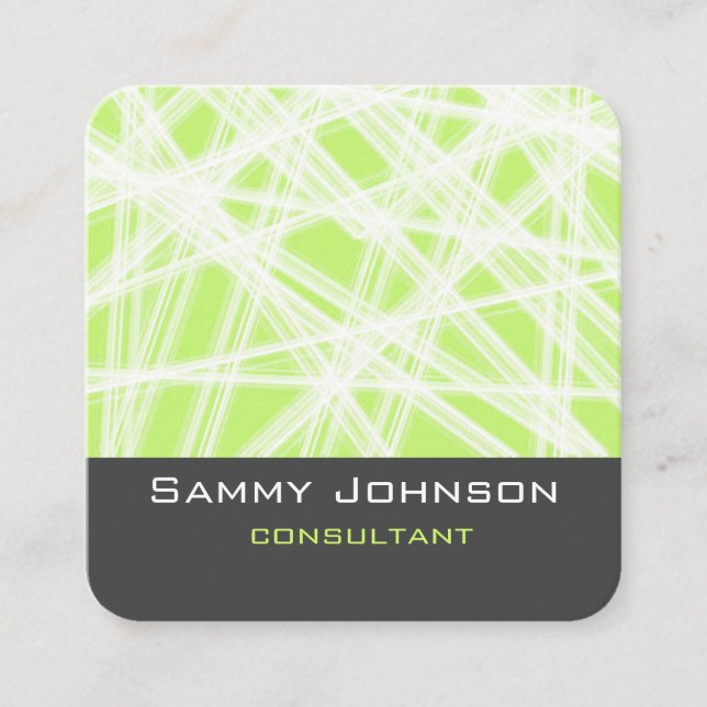 Tarjeta De Visita Cuadrada moda arte abstracto moderno personalizado de doble (Anverso)