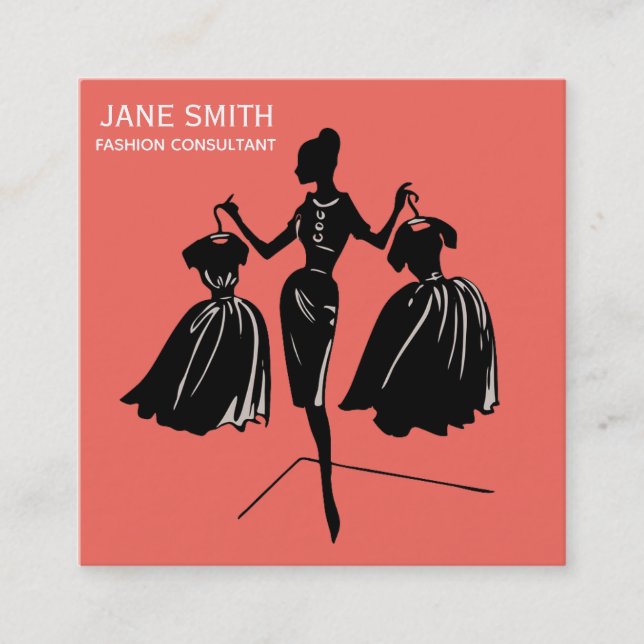 Tarjeta De Visita Cuadrada Moda Consultor independiente profesional moderno (Anverso)