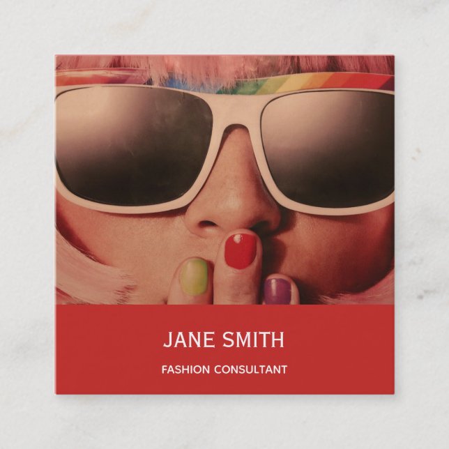 Tarjeta De Visita Cuadrada Moda Consultor independiente profesional moderno (Anverso)