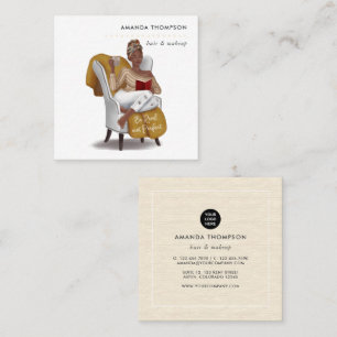 Tarjeta De Visita Cuadrada Moda de belleza para mujeres negras