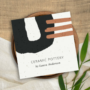 TARJETA DE VISITA CUADRADA MODA DE TEXTURA CERAMICA ABSTRACTA ESPECIFICADA DE