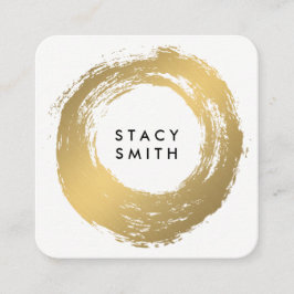 Tarjeta De Visita Cuadrada Moda Faux Gold Brushed