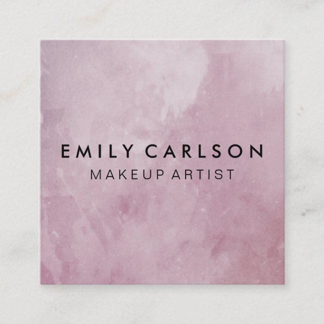 Tarjeta De Visita Cuadrada Moda Grunge (Anverso)