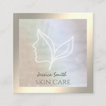 Moda holográfica elegante chica hojas de cara