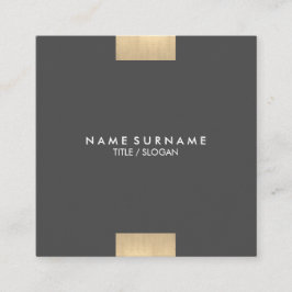 Tarjeta De Visita Cuadrada Moda impresa Kraft moderna elegante del acento del