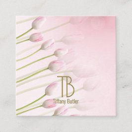 Tarjeta De Visita Cuadrada Moda moderna Gold Monograma Lujo