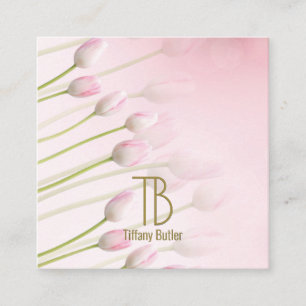 Tarjeta De Visita Cuadrada Moda moderna Gold Monograma Lujo