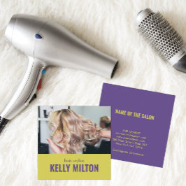 Tarjeta De Visita Cuadrada Moda Personaliza la peluquería fotográfica Barber