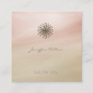 Tarjeta De Visita Cuadrada Moda profesional elegante cielo de dandelion