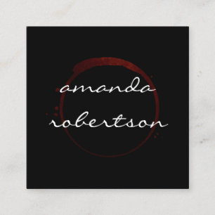 Tarjeta De Visita Cuadrada Moda Wine Stain