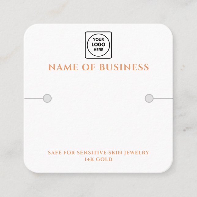 Tarjeta De Visita Cuadrada Modern Bracelet QR Logo display holder (Anverso)