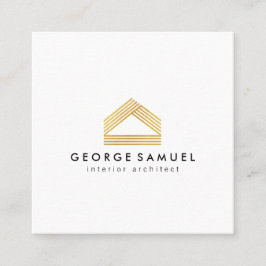 Tarjeta De Visita Cuadrada Modern Home Design Custom Abstract Logo 